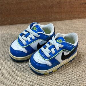 Nike Dunk Low Sneakers in Blue, White, and Black